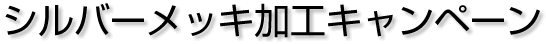シルバーメッキ加工キャンペーン