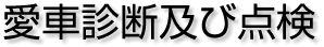 愛車診断及び点検