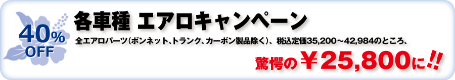 各車種・エアロ キャンペーン