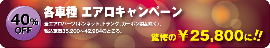 各車種・エアロ キャンペーン